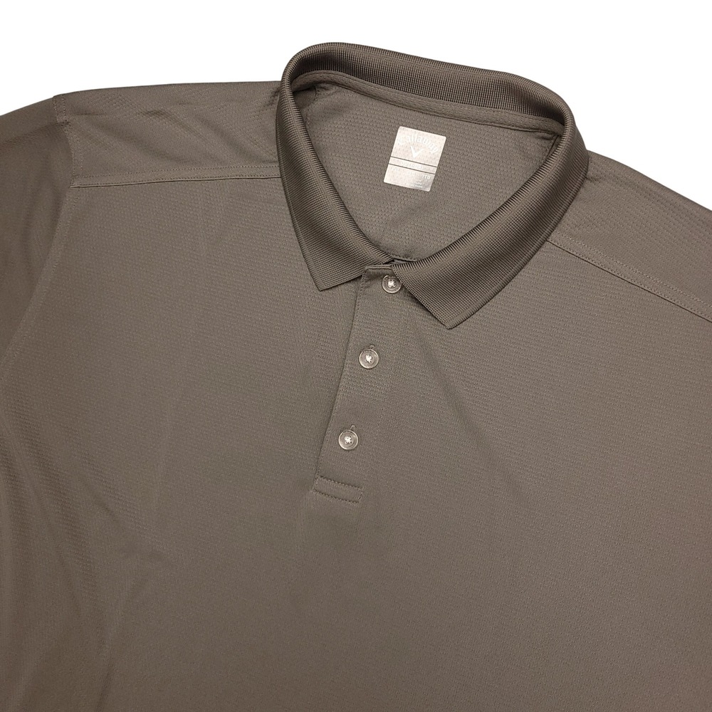 Callaway Opti-Dry Polo Golf Shirt Men's XXL Gray Polyester Performance Stretch
